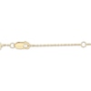 Thumbnail Image 3 of Cultured Pearl Cross Charm Bracelet 10K Yellow Gold 7.5&quot;