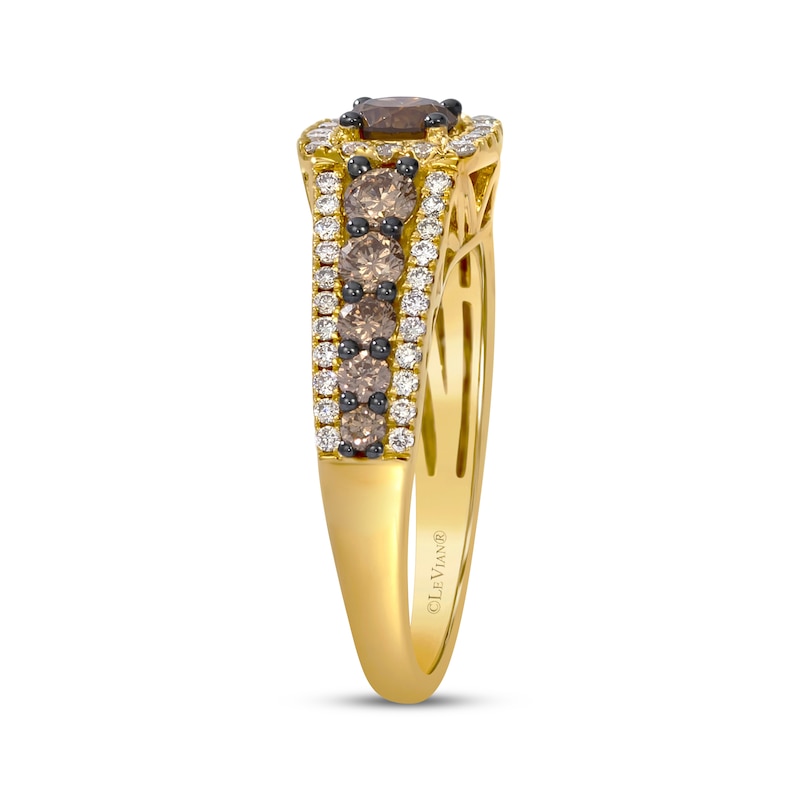 Main Image 2 of Le Vian Diamond Cushion Halo Ring 1-1/4 ct tw 14K Honey Gold