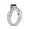 Thumbnail Image 2 of Neil Lane Heart-Shaped Tanzanite & Diamond Halo Bridal Set 1/2 ct tw 14K White Gold