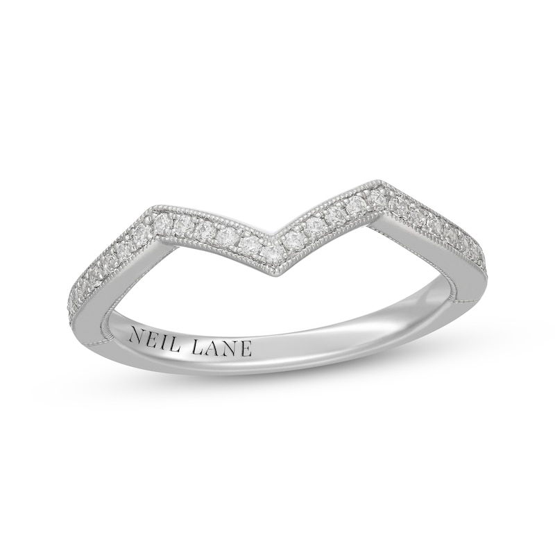 Main Image 4 of Neil Lane Diamond Chevron Wedding Band 1/5 ct tw 14K White Gold