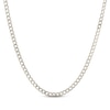 Thumbnail Image 1 of Diamond-Cut Flat Curb Chain Necklace 5mm Solid 14K White Gold 22&quot;