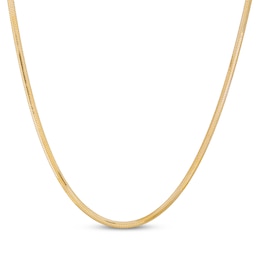 Snake Chain Necklace 3.45mm Semi-Solid 10K Yellow Gold 18"
