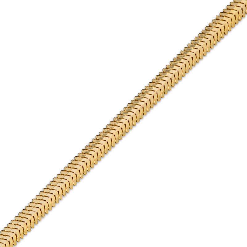 Main Image 3 of Snake Chain Necklace 3.45mm Semi-Solid 10K Yellow Gold 18&quot;