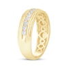 Thumbnail Image 2 of Now + Forever Men's Diamond Angled Pattern Wedding Band 1/2 ct tw 10K Yellow Gold