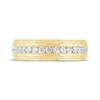 Thumbnail Image 3 of Now + Forever Men's Diamond Angled Pattern Wedding Band 1/2 ct tw 10K Yellow Gold