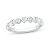 Thumbnail Image 1 of Now + Forever Diamond Heart & Circle Frame Anniversary Ring 1/6 ct tw 10K White Gold