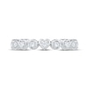 Thumbnail Image 3 of Now + Forever Diamond Heart & Circle Frame Anniversary Ring 1/6 ct tw 10K White Gold