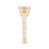 Thumbnail Image 2 of Memories Moments Magic Emerald-Cut Lab-Grown Diamond Three-Stone Engagement Ring 4 ct tw 14K Yellow Gold