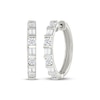Thumbnail Image 1 of KAY Lab-Grown Diamonds Baguette & Round-Cut Hoop Earrings 1 ct tw 10K White Gold