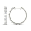 Thumbnail Image 3 of KAY Lab-Grown Diamonds Baguette & Round-Cut Hoop Earrings 1 ct tw 10K White Gold