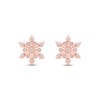 Thumbnail Image 2 of Diamond Snowflake Stud Earrings 1/4 ct tw 10K Rose Gold