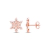 Thumbnail Image 3 of Diamond Snowflake Stud Earrings 1/4 ct tw 10K Rose Gold
