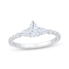 Thumbnail Image 1 of Now + Forever Lab-Grown Diamonds Pear-Shaped Three-Stone Engagement Ring 5/8 ct tw 14K White Gold