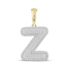Thumbnail Image 1 of Diamond Puff Letter Z Initial Charm 3/8 ct tw 10K Yellow Gold