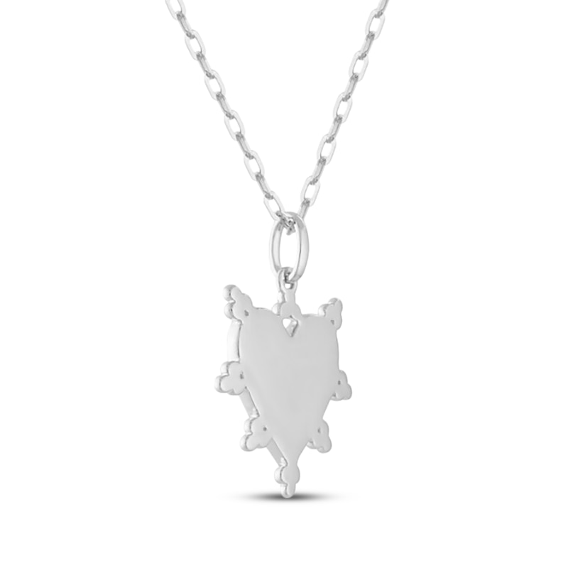 Main Image 3 of STUDIO BY KAY Diamond Heart Necklace 1/10 ct tw 10K White Gold 18&quot;