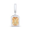 Thumbnail Image 1 of Charmed Memories Emerald-Cut Orange Cubic Zirconia Charm Sterling Silver