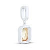 Thumbnail Image 3 of Charmed Memories Emerald-Cut Orange Cubic Zirconia Charm Sterling Silver