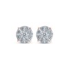 Thumbnail Image 2 of Multi-Diamond Circle Stud Earrings 1/2 ct tw 10K Rose Gold