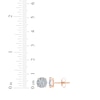 Thumbnail Image 3 of Multi-Diamond Circle Stud Earrings 1/2 ct tw 10K Rose Gold