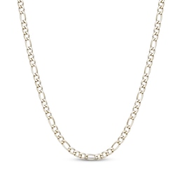 Figaro Chain Necklace 6mm Yellow Ion-Plated Solid Stainless Steel 22"