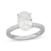 Thumbnail Image 1 of Neil Lane Artistry Oval-Cut Lab-Grown Diamond Hidden Halo Engagement Ring 3-5/8 ct tw 14K White Gold