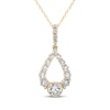 Thumbnail Image 1 of Milestones Diamond Teardrop Necklace 1-1/2 ct tw 10K Yellow Gold 18"