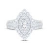 Thumbnail Image 3 of Now + Forever Marquise-Cut Diamond Double Halo Engagement Ring 1-1/2 ct tw 14K White Gold