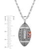 Thumbnail Image 4 of True Fans Cincinnati Bengals 1/20 CT. T.W. Diamond Vertical Football Necklace in Sterling Silver