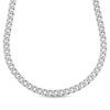 Thumbnail Image 1 of Men's Lab-Grown Diamond Curb Chain Necklace 2 ct tw 10K White Gold 20"