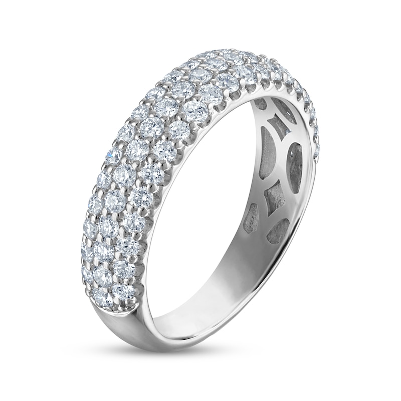 Main Image 2 of Now + Forever Lab-Grown Diamond Three-Row Anniversary Ring 1 ct tw 10K White Gold