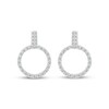 Thumbnail Image 2 of Diamond Doorknocker Earrings 1/4 ct tw 10K White Gold
