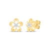 Thumbnail Image 1 of Diamond Flower Mini Stud Earrings 1/8 ct tw 10K Yellow Gold
