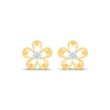 Thumbnail Image 2 of Diamond Flower Mini Stud Earrings 1/8 ct tw 10K Yellow Gold