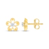 Thumbnail Image 3 of Diamond Flower Mini Stud Earrings 1/8 ct tw 10K Yellow Gold