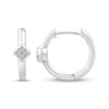 Thumbnail Image 1 of Diamond Huggie Hoop Earrings 1/20 ct tw Sterling Silver