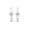 Thumbnail Image 2 of Diamond Huggie Hoop Earrings 1/20 ct tw Sterling Silver