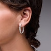 Thumbnail Image 4 of KAY Lab-Grown Diamonds Inside-Out Hoop Earrings 5 ct tw 10K White Gold