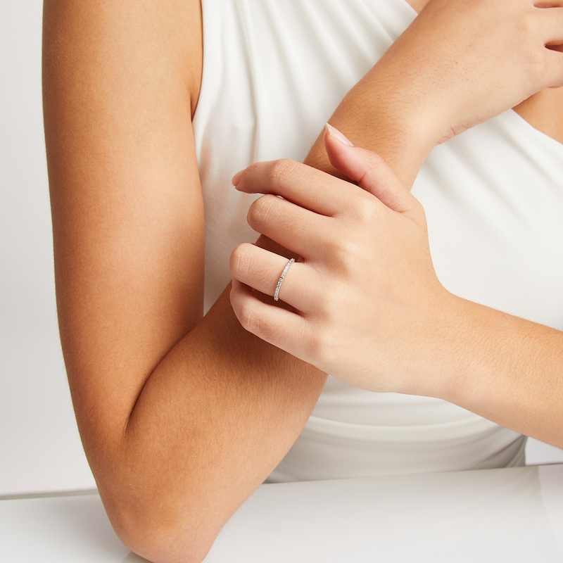 Main Image 5 of Now + Forever Diamond Anniversary Ring 1/6 ct tw Round-cut 10K White Gold