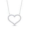 Thumbnail Image 3 of Diamond Heart Outline Necklace 1/4 ct tw 10K White Gold 18"