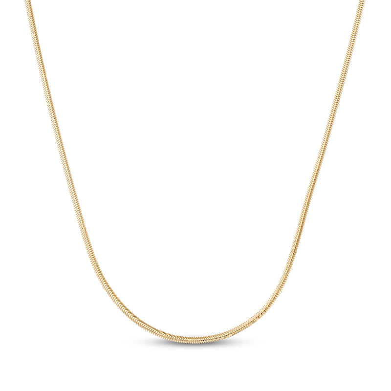 Main Image 1 of STUDIO BY KAY 2mm Herringbone Chain Necklace 24K Yellow Gold Vermeil Sterling Silver 18"