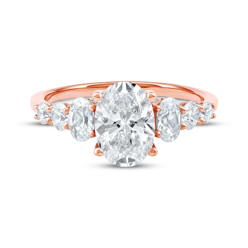 Main Image 3 of Now + Forever Lab-Grown Diamonds Oval-Cut Engagement Ring 2-1/3 ct tw 14K Rose Gold