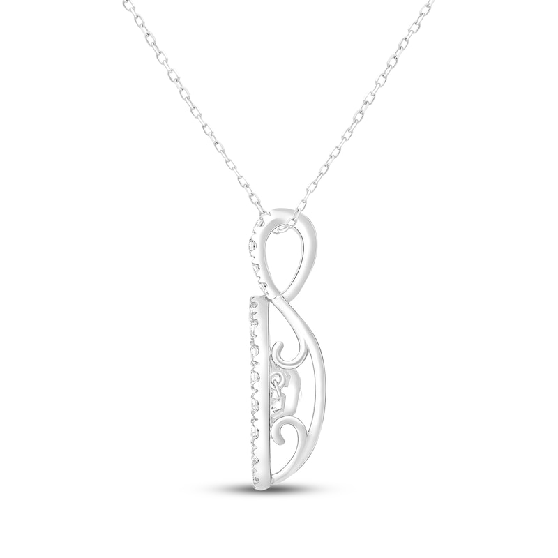 Main Image 3 of Unstoppable Love Oval-Cut Lab-Grown Diamond Necklace 2-1/2 ct tw 10K White Gold 18"
