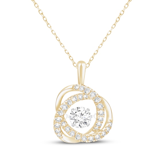 Unstoppable Love Lab-Grown Diamond Knot Necklace 2 ct tw 10K Yellow Gold 18"