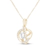 Thumbnail Image 2 of Unstoppable Love Lab-Grown Diamond Knot Necklace 2 ct tw 10K Yellow Gold 18"