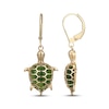 Thumbnail Image 3 of Pear-Shaped Nephrite Jade Turtle Dangle Earrings 14K Yellow Gold