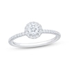 Thumbnail Image 1 of Now + Forever Round-Cut Diamond Halo Engagement Ring 1/2 ct tw 10K White Gold