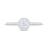 Thumbnail Image 3 of Now + Forever Round-Cut Diamond Halo Engagement Ring 1/2 ct tw 10K White Gold