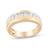 Thumbnail Image 1 of Now + Forever Lab-Grown Diamonds Men's Stepped Wedding Band 1 ct tw 10K Yellow Gold