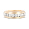 Thumbnail Image 4 of Now + Forever Lab-Grown Diamonds Men's Stepped Wedding Band 1 ct tw 10K Yellow Gold