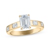 Thumbnail Image 1 of Now + Forever Lab-Grown Diamonds Emerald-Cut Hidden Halo Engagement Ring 2 ct tw 14K Yellow Gold